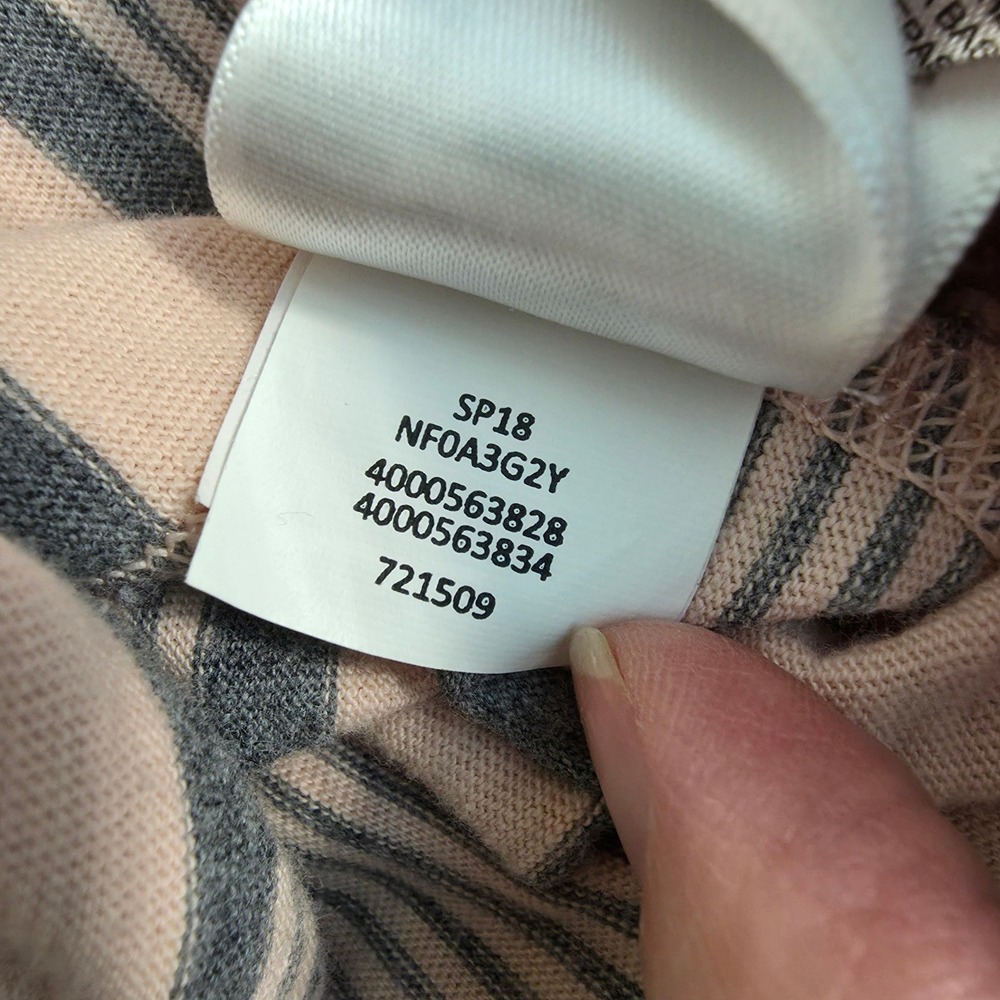 The North Face Sand Scape Tank Dress Sz L Pink Stripe Outdoor Hiking Pocket - Picture 13 of 13